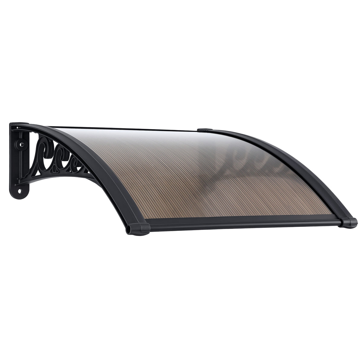 Instahut Window Awning Drainage 0.6mx0.6m Outdoor Brown Free Delivery