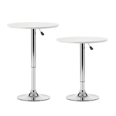 Artiss Bar Stools and Table Set 3PCS Dining Desk Kitchen Chairs Cafe Pub White