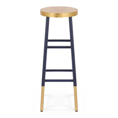 Artiss Bar Stools Metal Gold Navy Free Delivery
