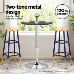 Artiss Bar Stools Metal Gold Navy Free Delivery