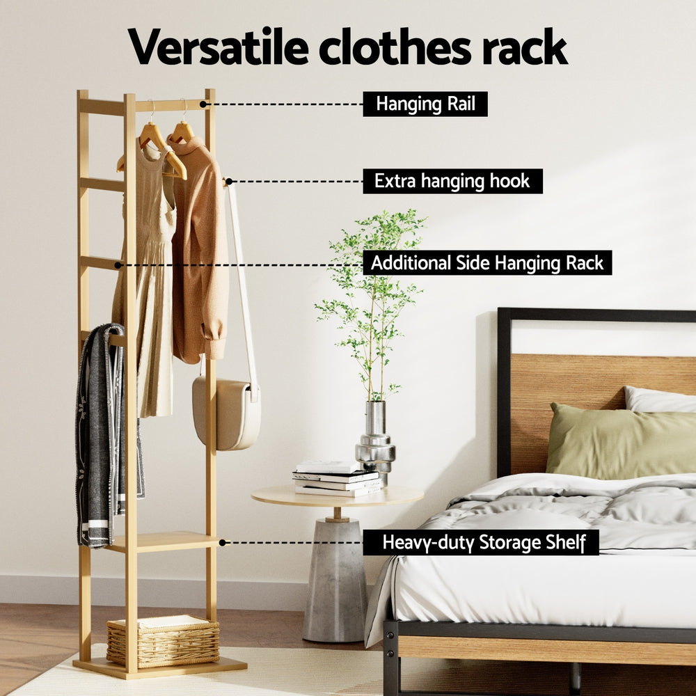 Artiss Clothes Rack Airer Coat Stand Bamboo Free Delivery