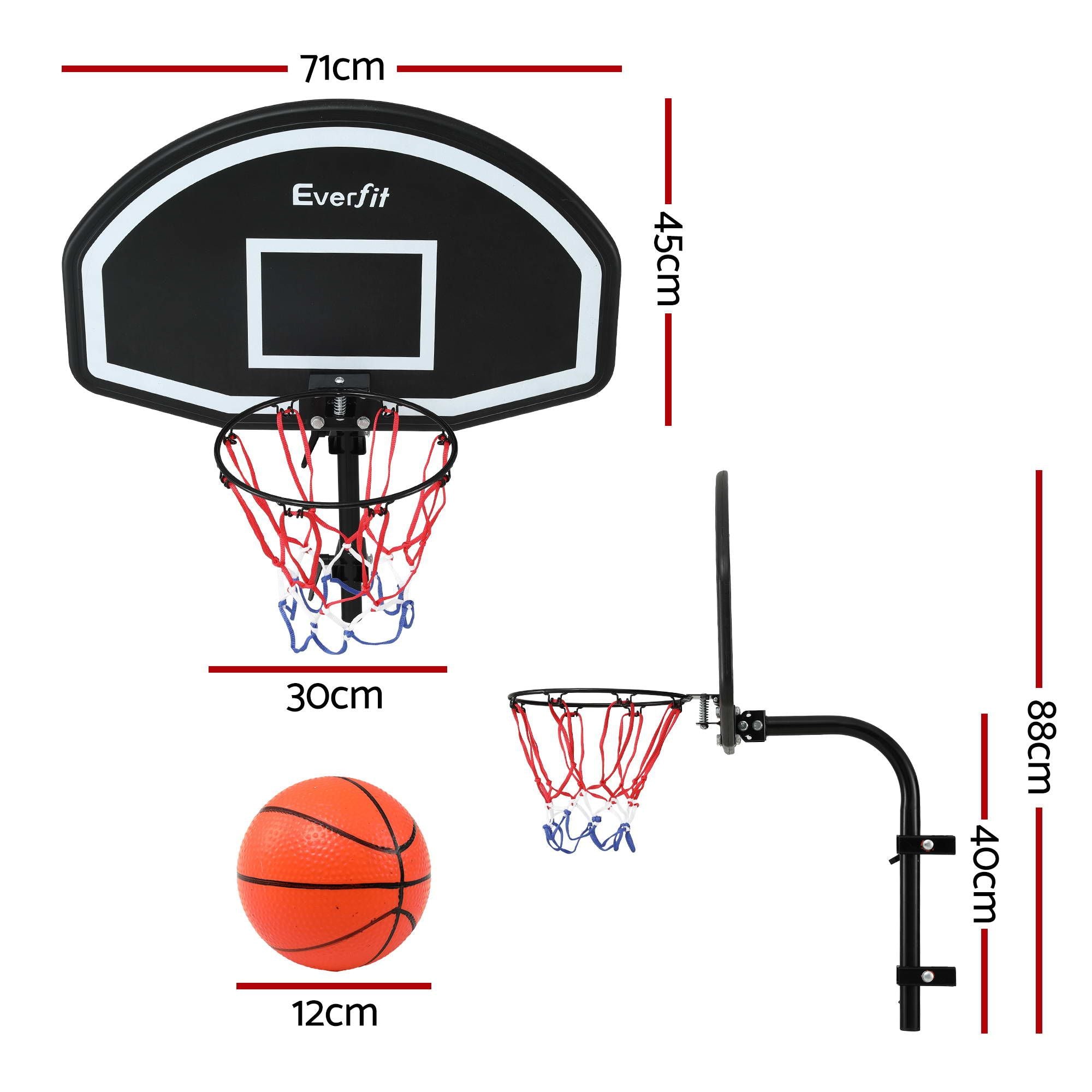Everfit Kids Basketball Hoop with Ball and Pump Fit for Trampoline 25mm-32mm