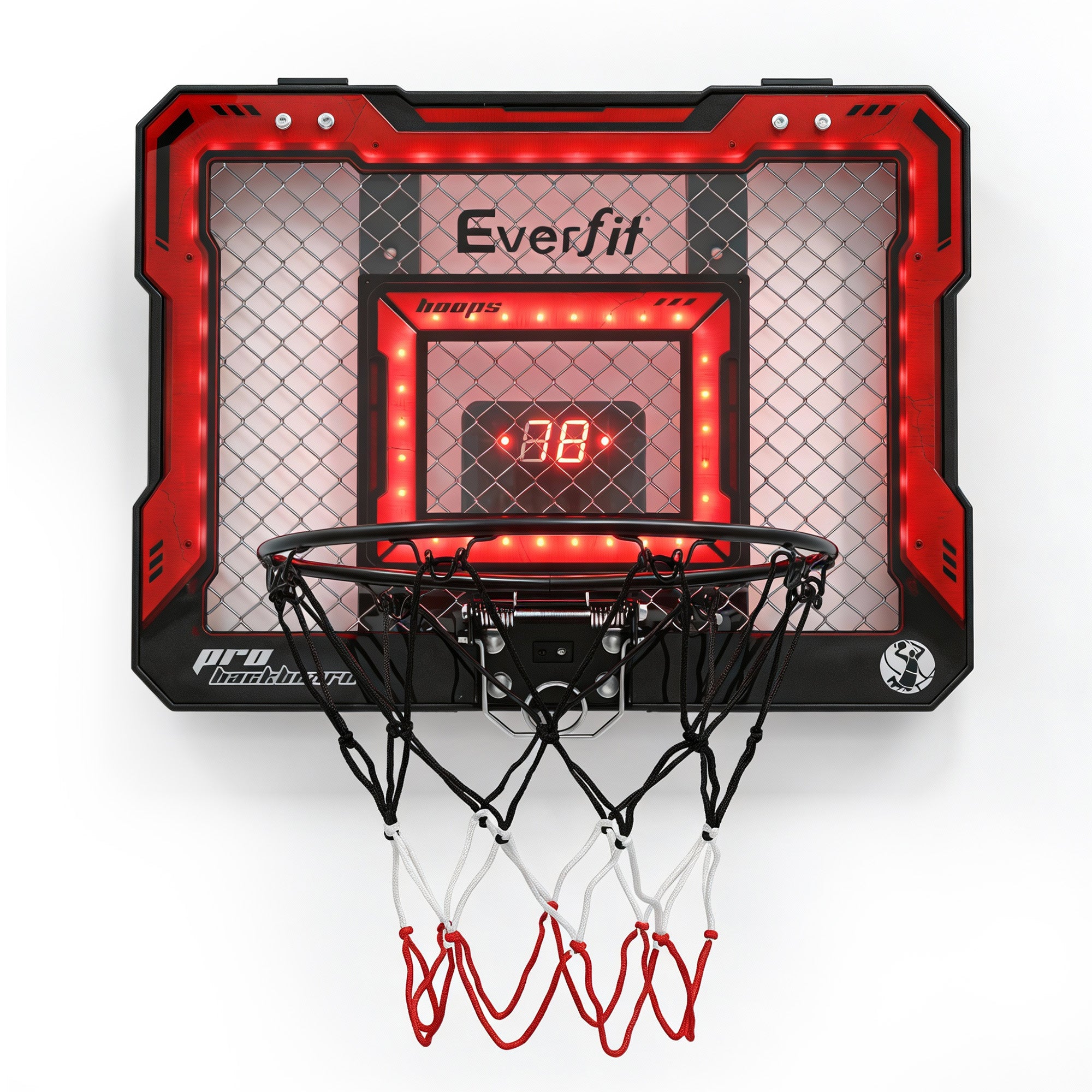 Everfit Mini Basketball Hoop Over Door Indoor LED Scoreboard Kids Set 40x30cm - Free Delivery