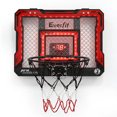 Everfit Mini Basketball Hoop Over Door Indoor LED Scoreboard Kids Set 40x30cm - Free Delivery