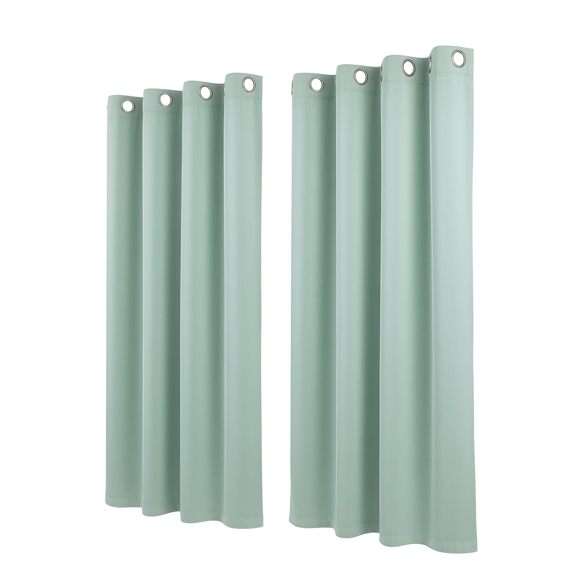 Artiss Blockout Curtains 2X 132x160cm Thermal Insulated Eyelet Drapes Green