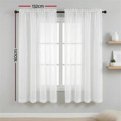Artiss Blockout Curtains 2X 132x160cm Light Filtering Window Drapes Rod Pocket