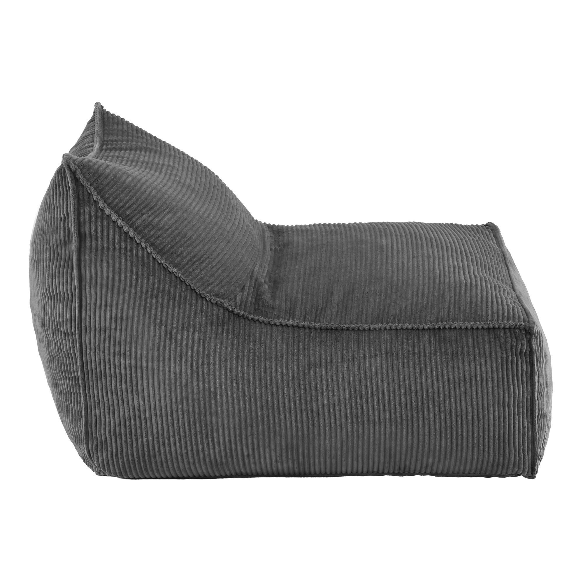 Artiss Bean Bag Chair Cover (No Filler) Soft Corduroy Stuffed Animal Storage Bean Bag Cover for Adults, Washable Lazy Sofa Cover for Living Room Bedroom, Grey