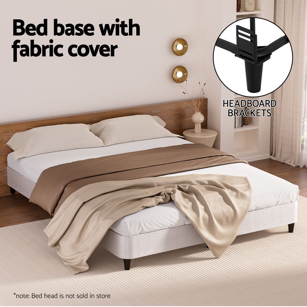 Artiss Bed Frame Double Size Metal Grey MASON