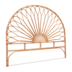 Artiss Bed Headboard Queen Bedhead Rattan - MARI Pine