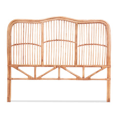 Artiss Bed Headboard Double Bedhead Rattan - NERO Pine