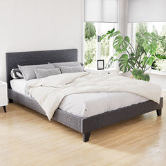 Artiss Neo Bed Frame Fabric - Charcoal Queen
