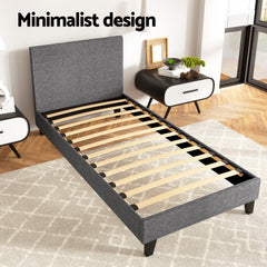 Artiss Neo Bed Frame Fabric - Grey Single