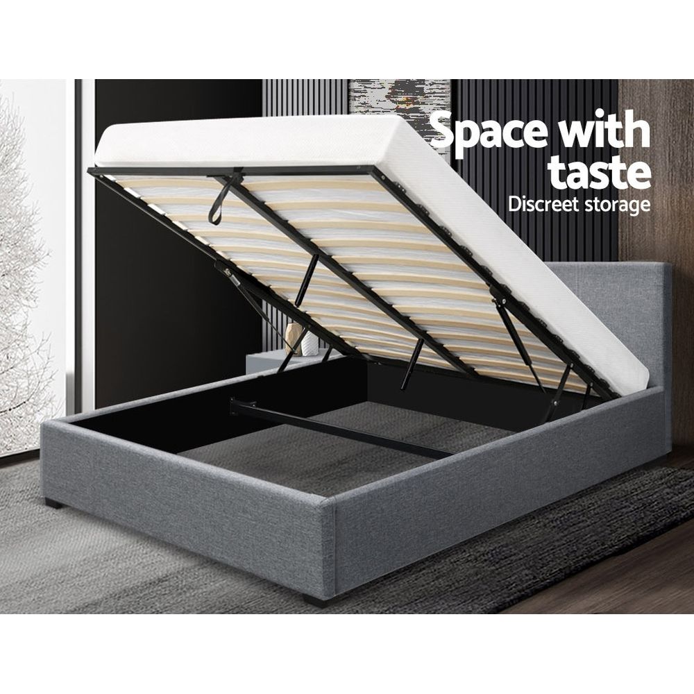Artiss Nino Bed Frame Fabric - Grey Double