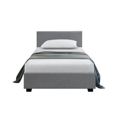 Artiss Bed Frame King Single Size Gas Lift Storage Mattress Base Wooden Grey
