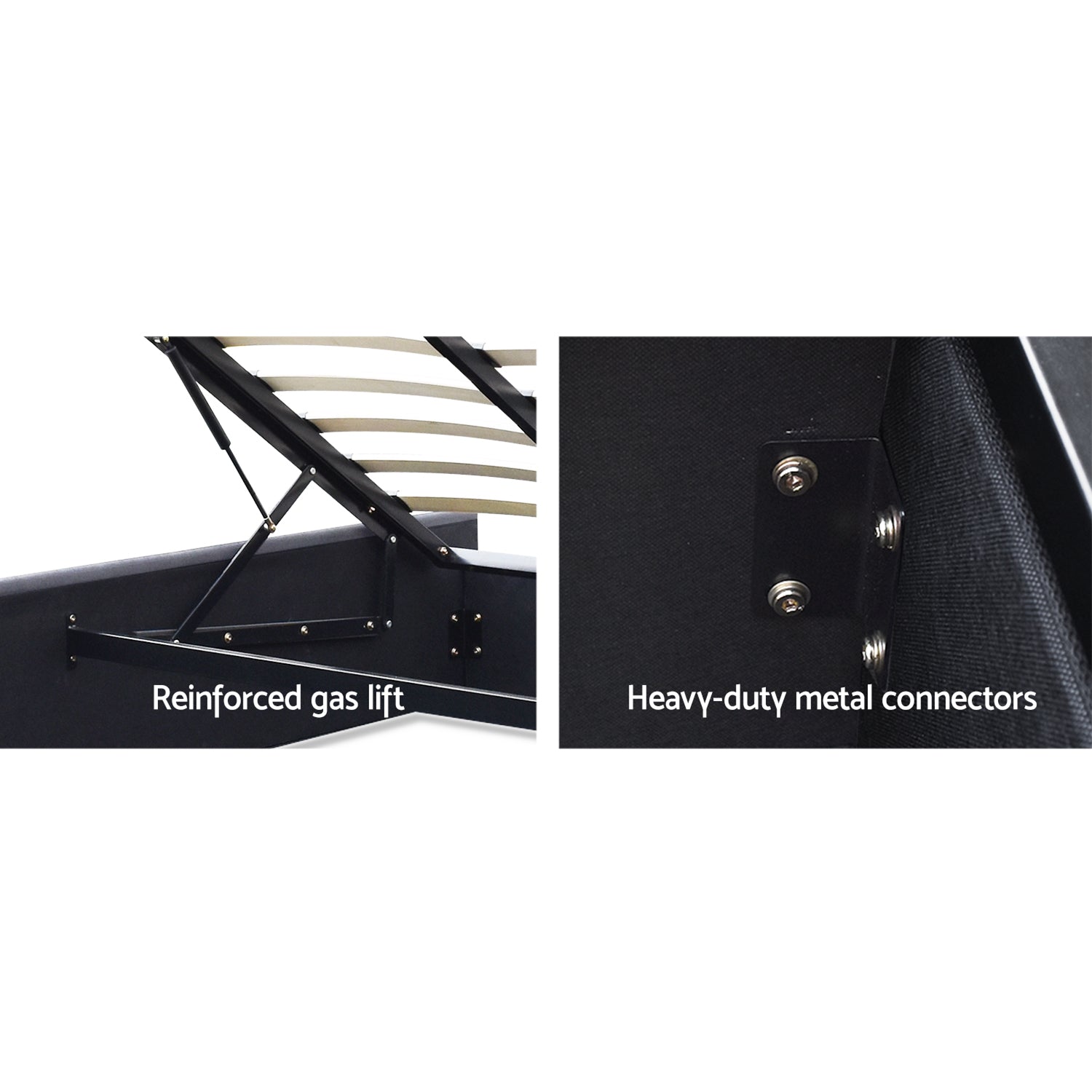 Artiss Bed Frame with 36cm Giselle Mattress Set King Single Gas Lift Base Grey