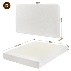 Artiss Double Bed Frame Boucle Fabric Vacuum Compressed Beds Removable Washable Cover