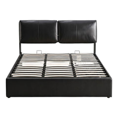 Artiss Queen Bed Frame Gas Lift Storage 3 Drawers Adjustable Headboard Platform Bed Black