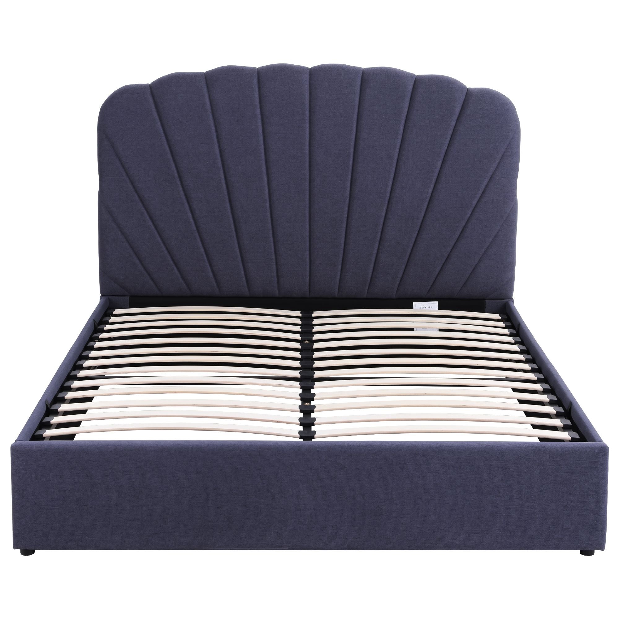 Artiss Queen Bed Frame with Lift Up Storage and USB Ports Grey