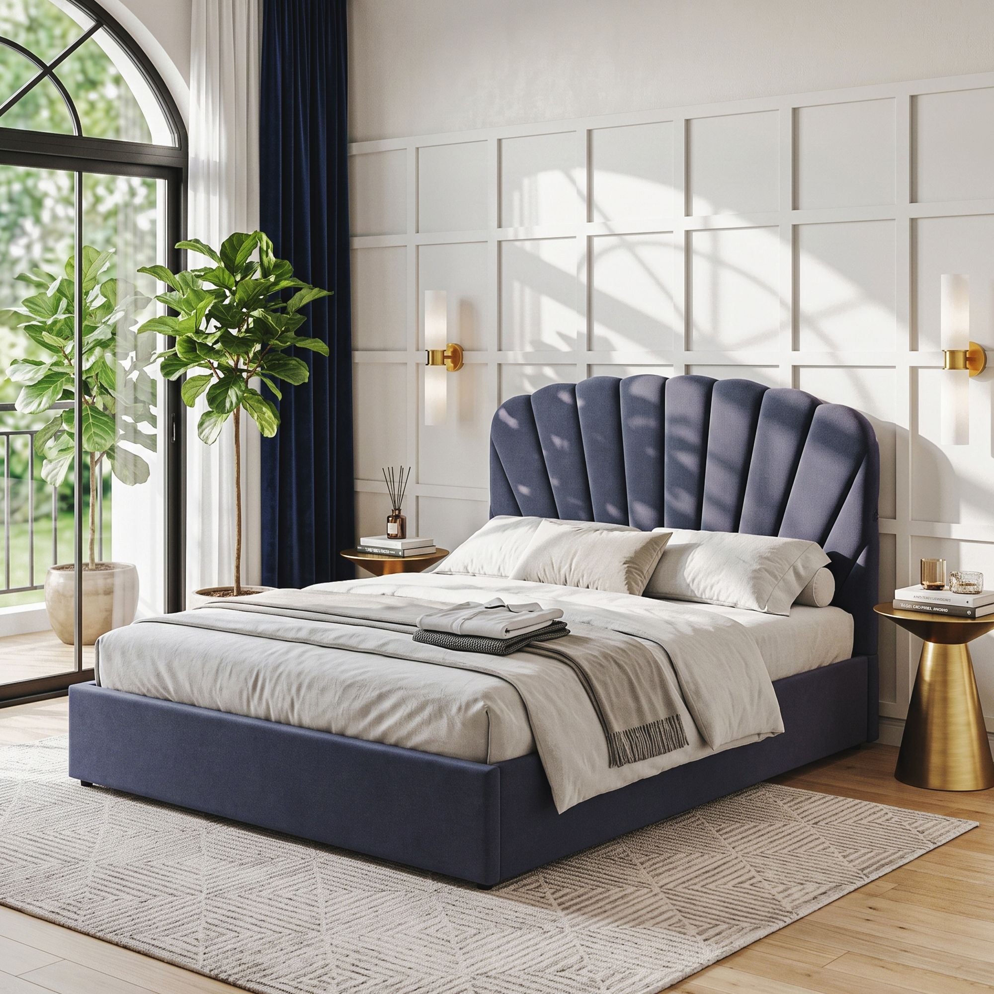 Artiss Queen Bed Frame with Lift Up Storage and USB Ports Grey
