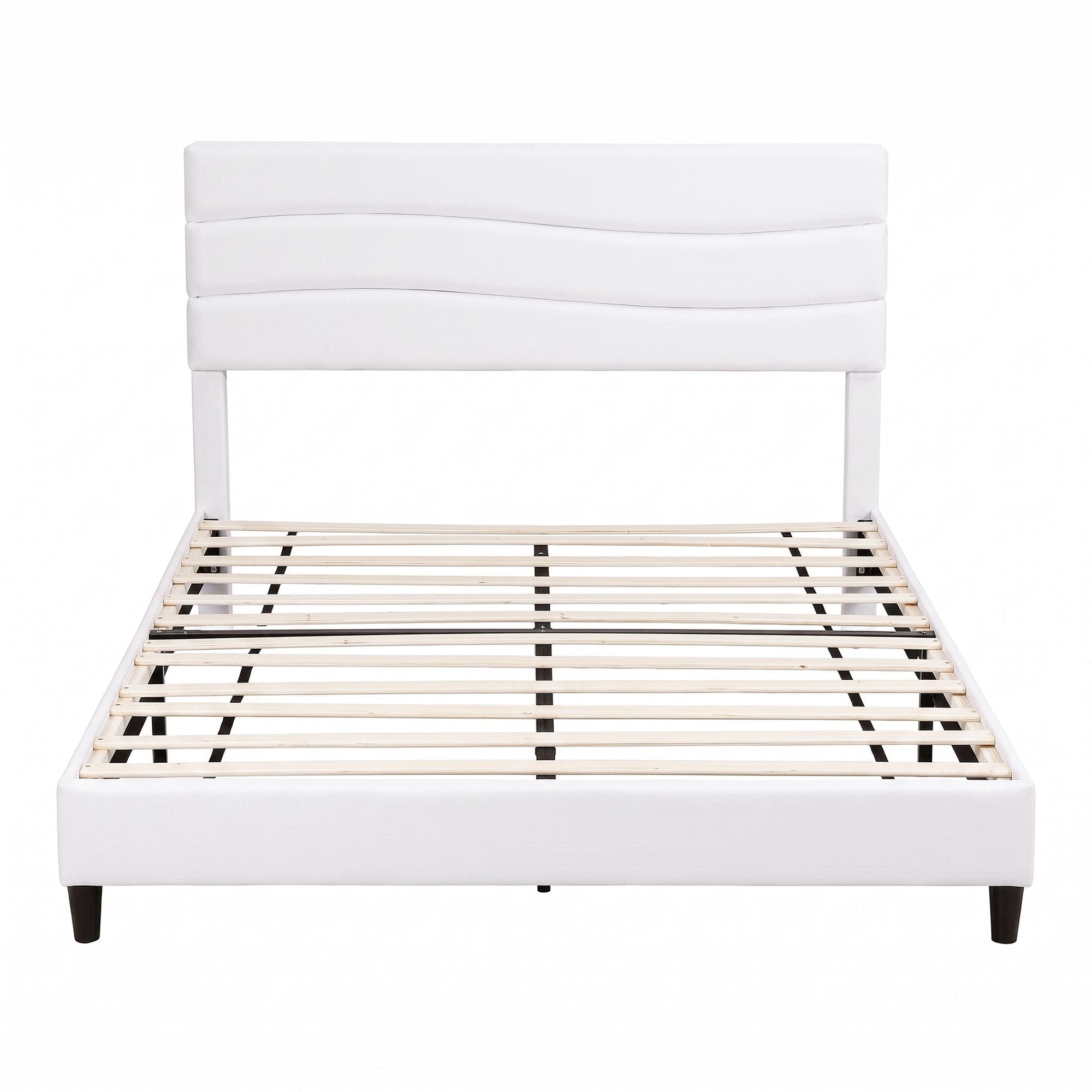 Artiss Queen Bed Frame with Storage Adjustable Headboard Platform Base Linen