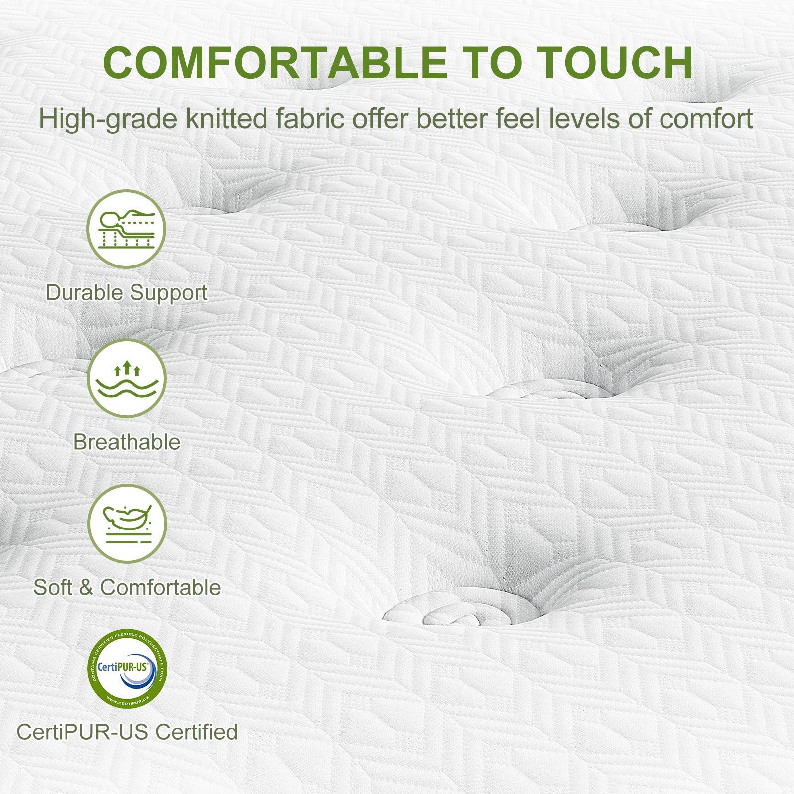 Artiss BedStory Queen Bed Frame Set with Hybrid Mattress and Leather Frame Medium White