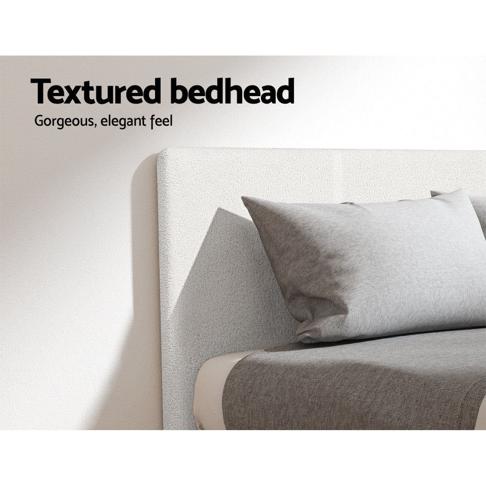 Artiss BedStory Single Bed Frame Mattress Bundle Platform Headboard Medium Firm Hybrid White