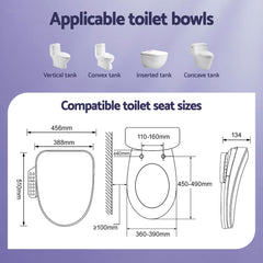 Cefito Electric Bidet Toilet Seat Cover Heated Warm Water Dryer LED Night Light