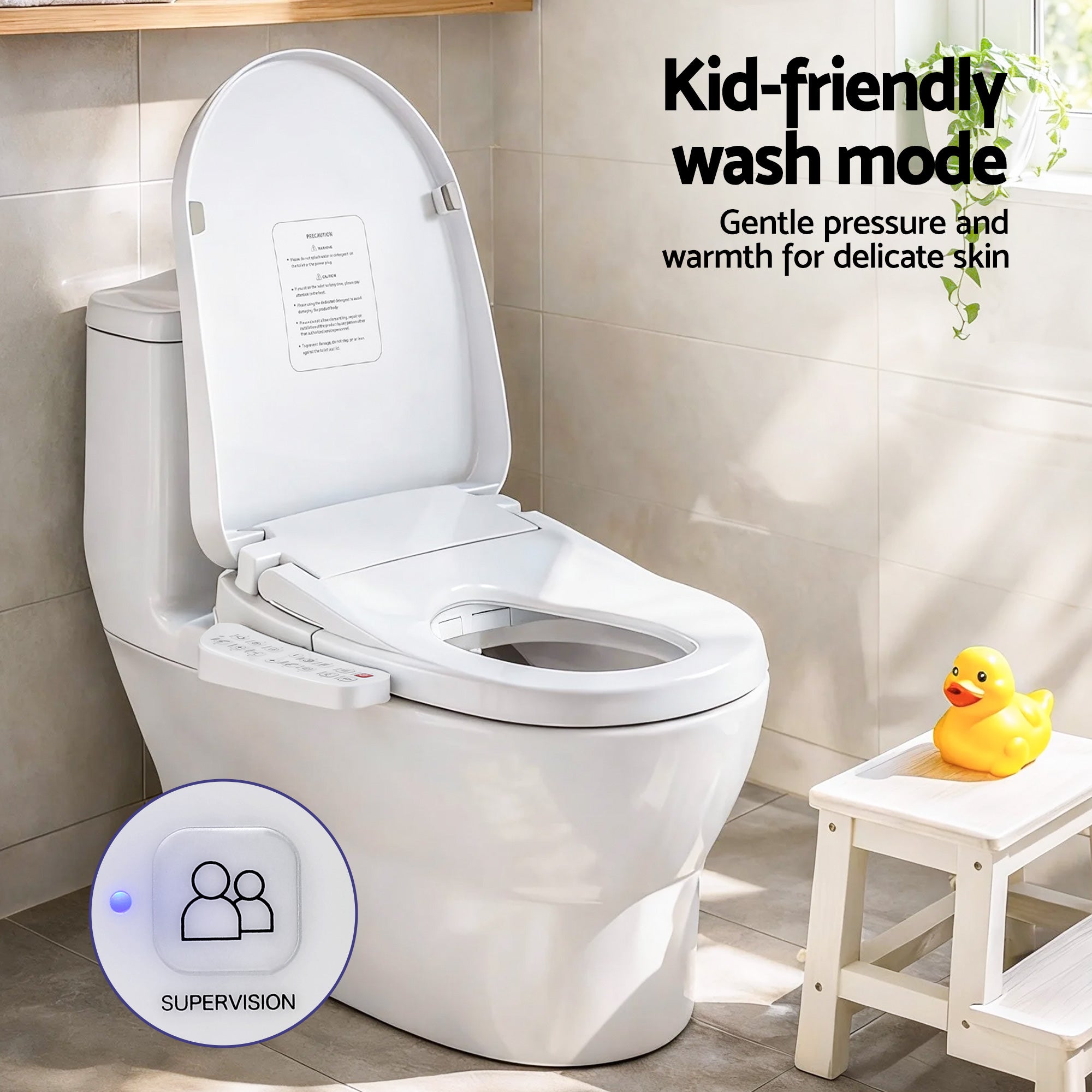 Cefito Electric Bidet Toilet Seat Cover Heated Warm Water Dryer LED Night Light