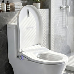 Cefito Electric Bidet Toilet Seat Washing Without Power Heated D-Shape Air Dryer