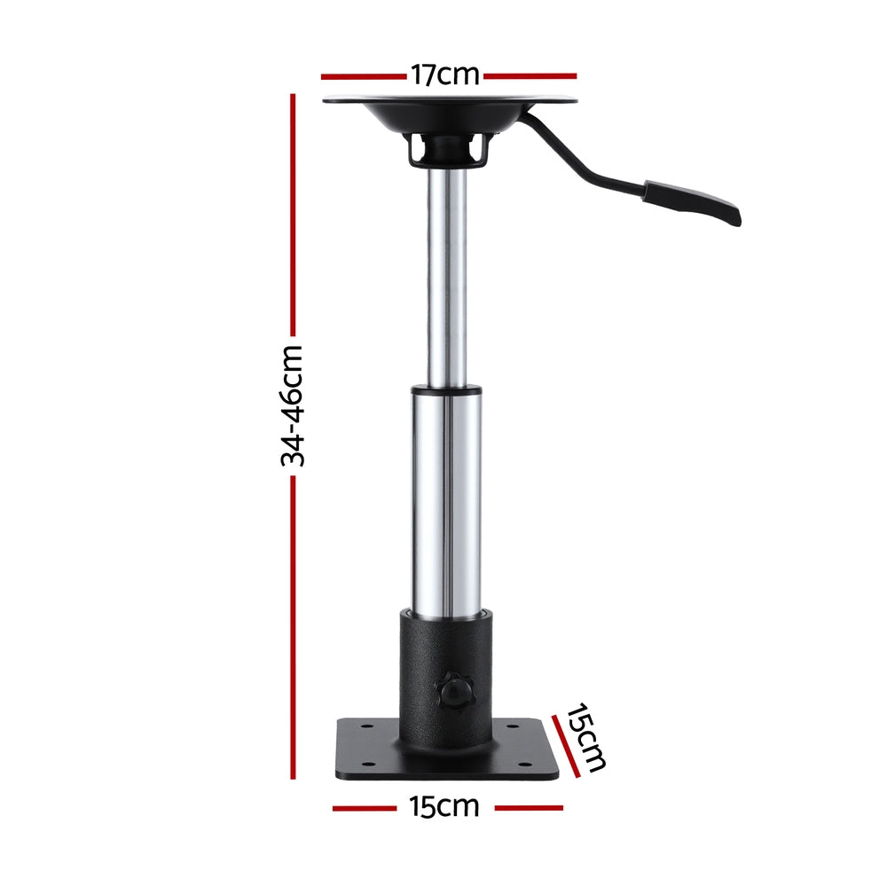 Seamanship Boat Seat Pedestal 34-46cm Adjustable Gas Lift 360 Degrees Swivel