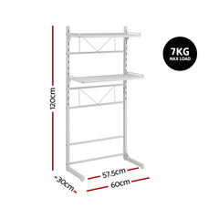 Artiss Over Toilet Bathroom Storage Shelf Rack Over Toilet 2 Tier