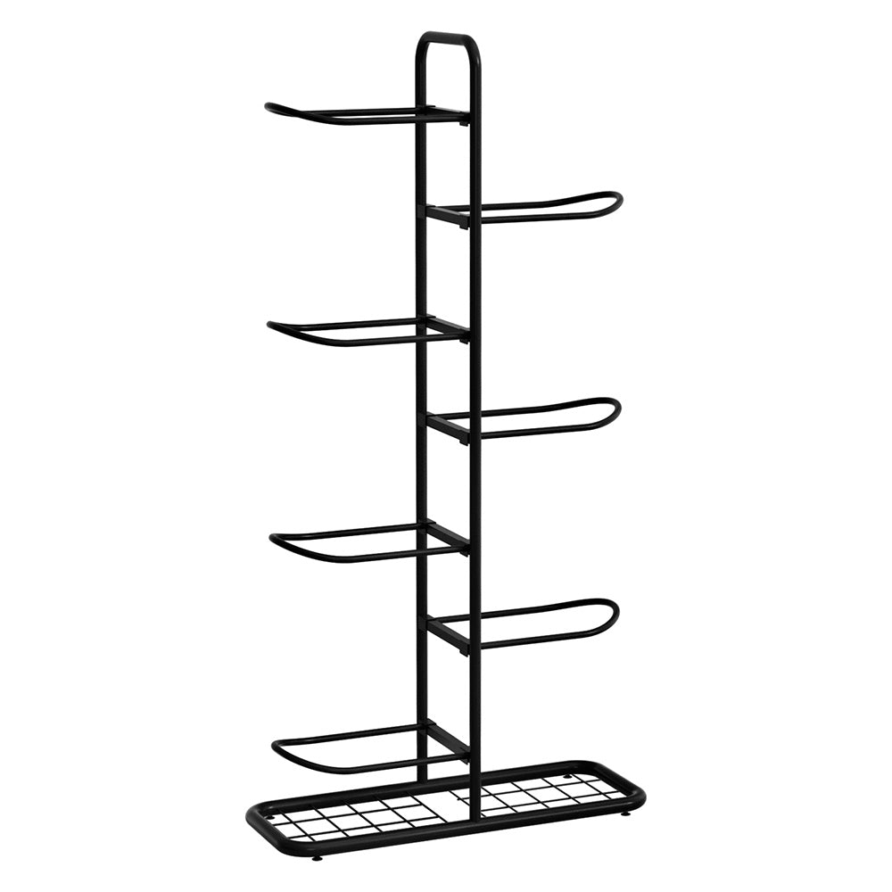 Everfit Ball Storage Rack Sports Equipment Organizer 7-Tier Holder for Garage Gym Black