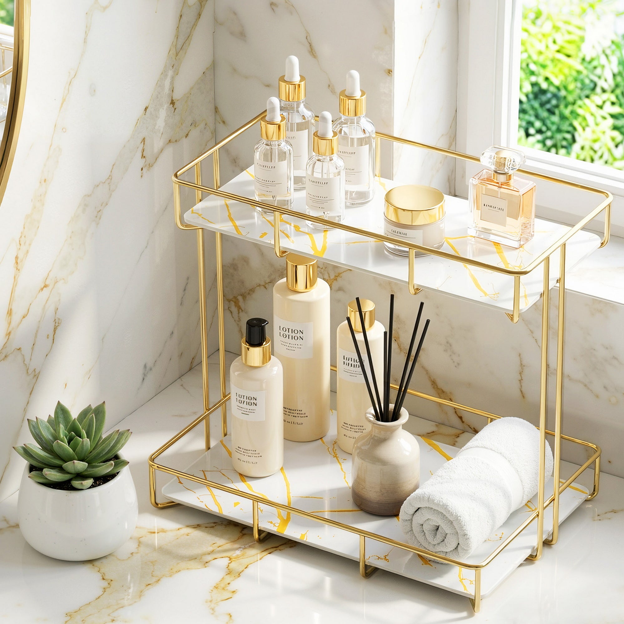 Artiss Bathroom Storage Rack 2 Tier Corner Free Delivery