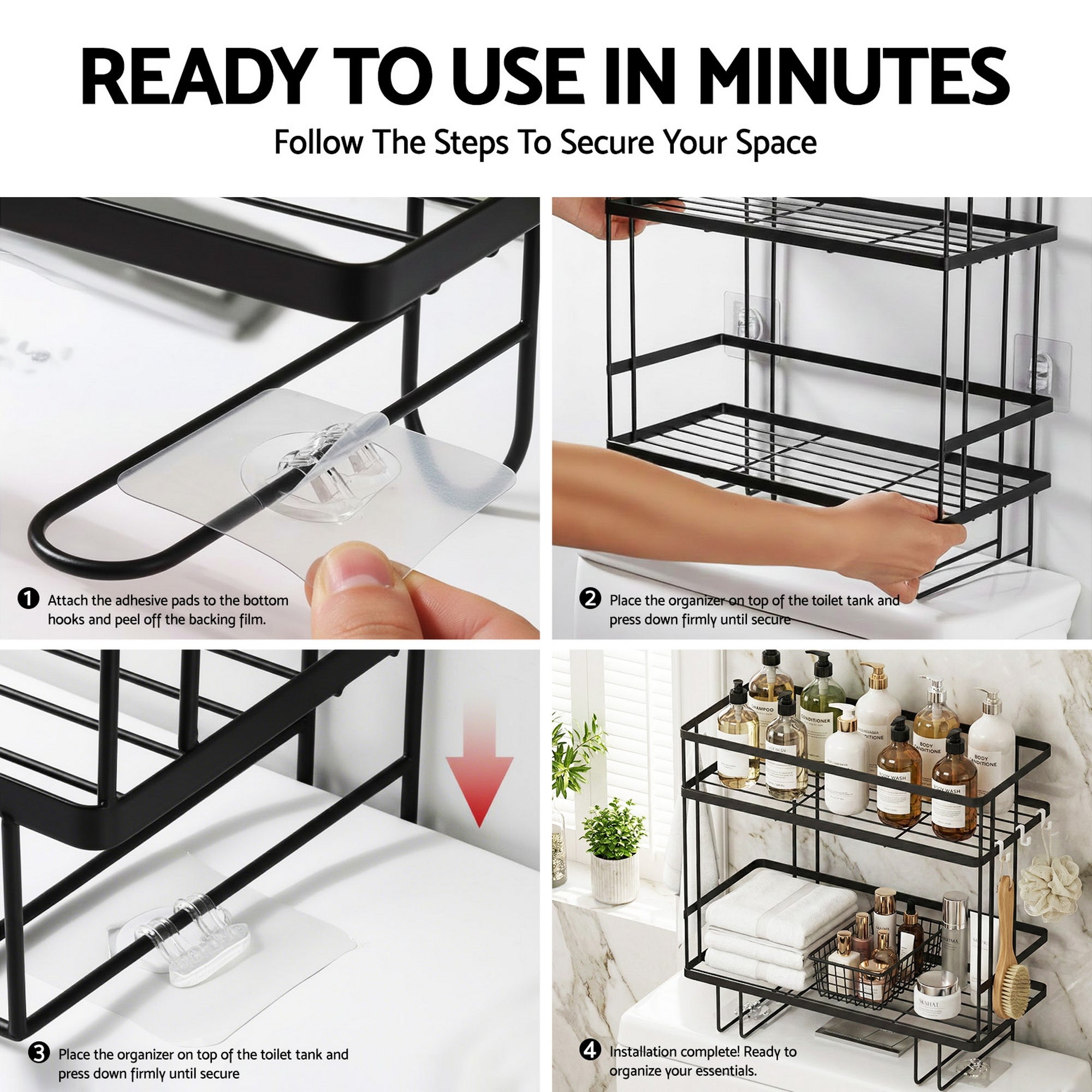 Artiss Over Toilet Storage Rack Bathroom Shelf Free Delivery