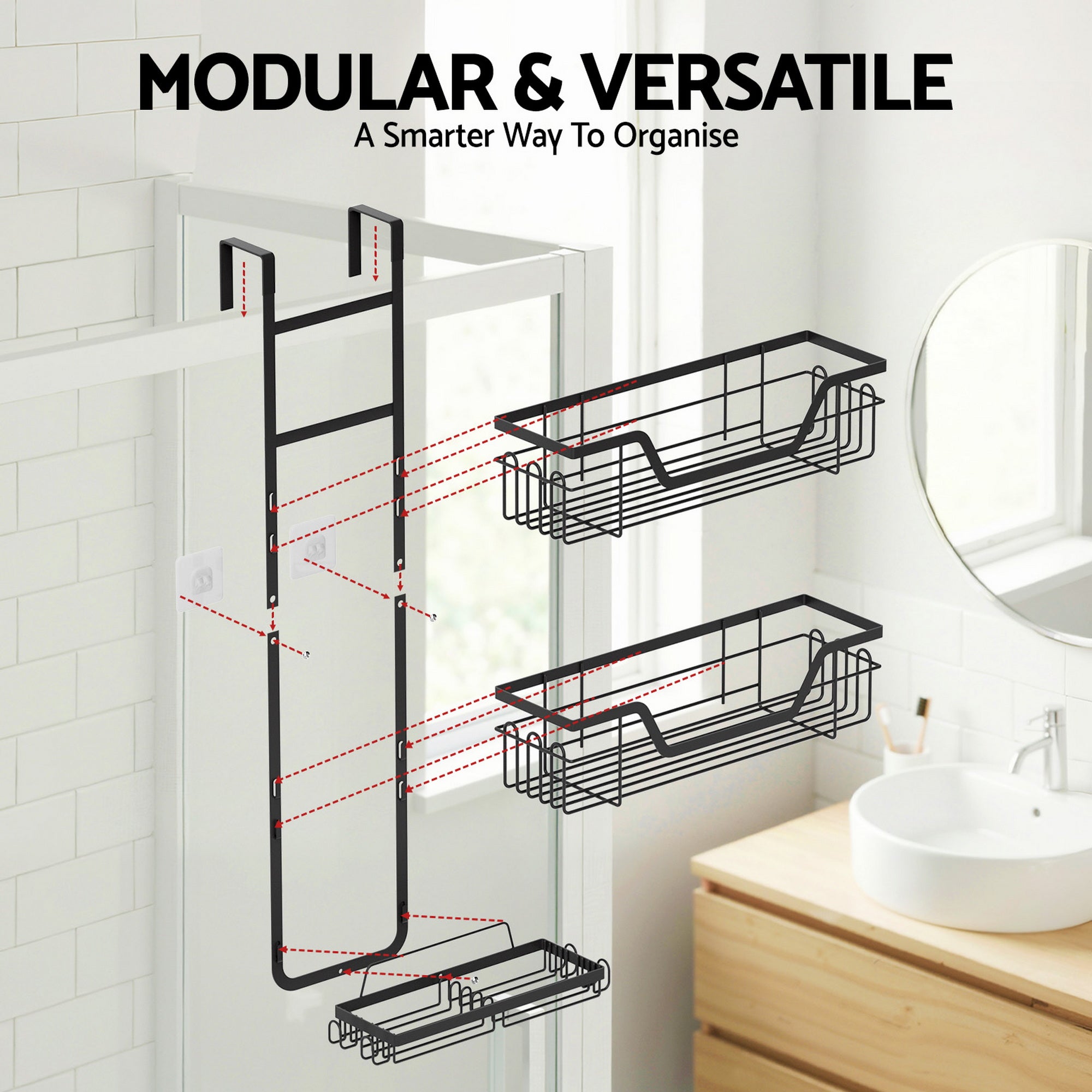 Artiss 3 Tier Over Door Shower Caddy Free Delivery