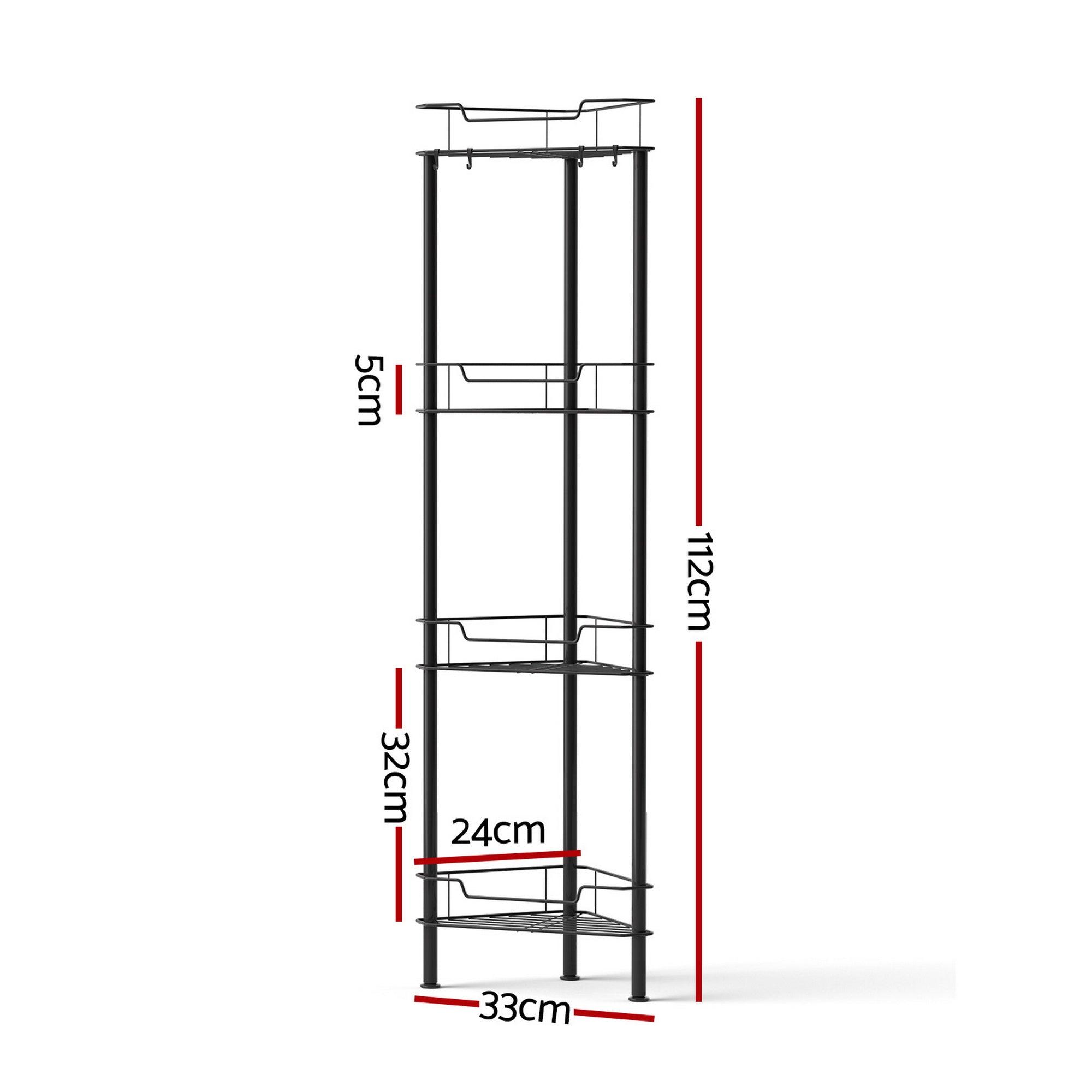 Artiss 4 Tier Floor Standing Corner Shower Free Delivery