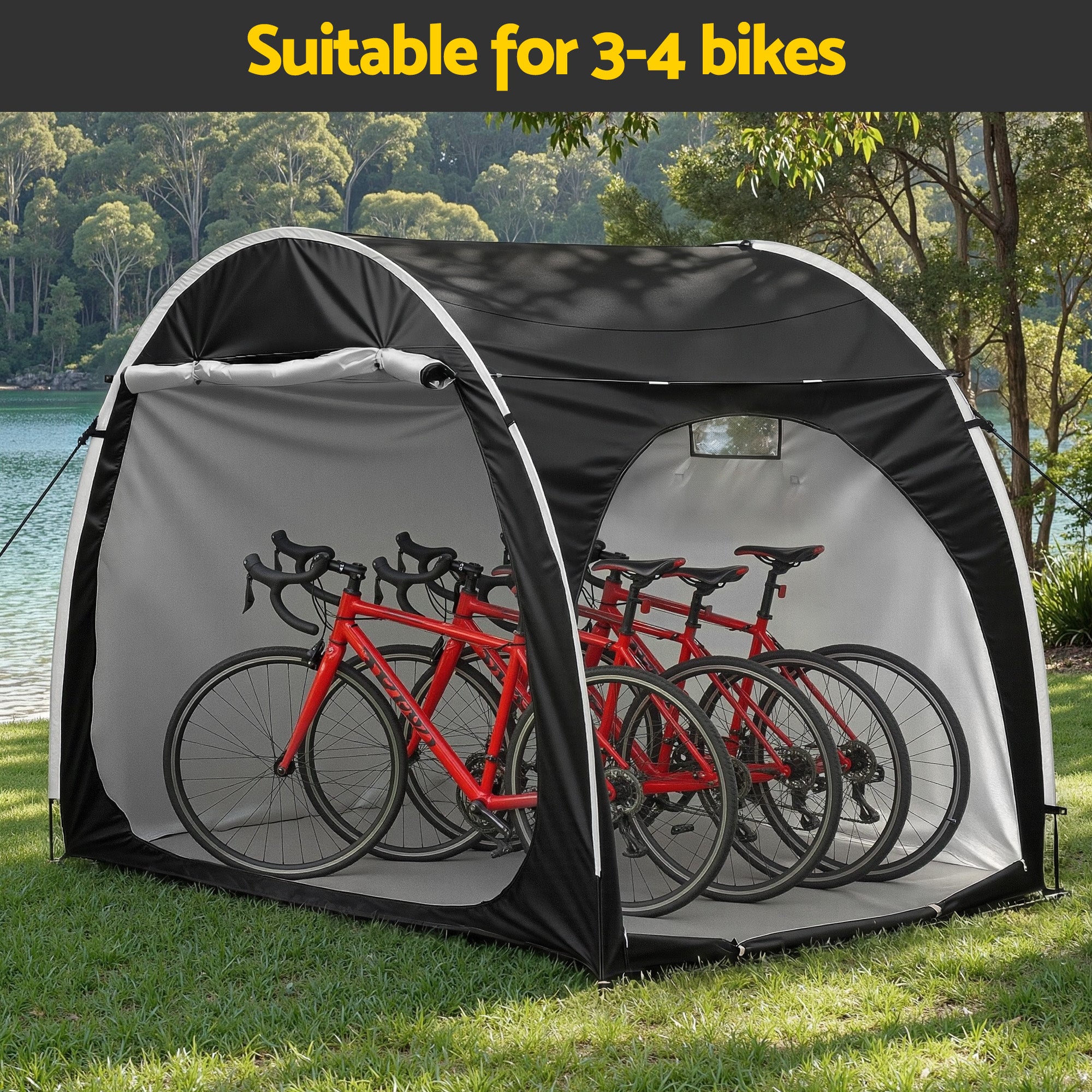 Giantz Bike Storage Tent Outdoor Waterproof UV Resistant Shelter w/ Ventilation - Free Delivery