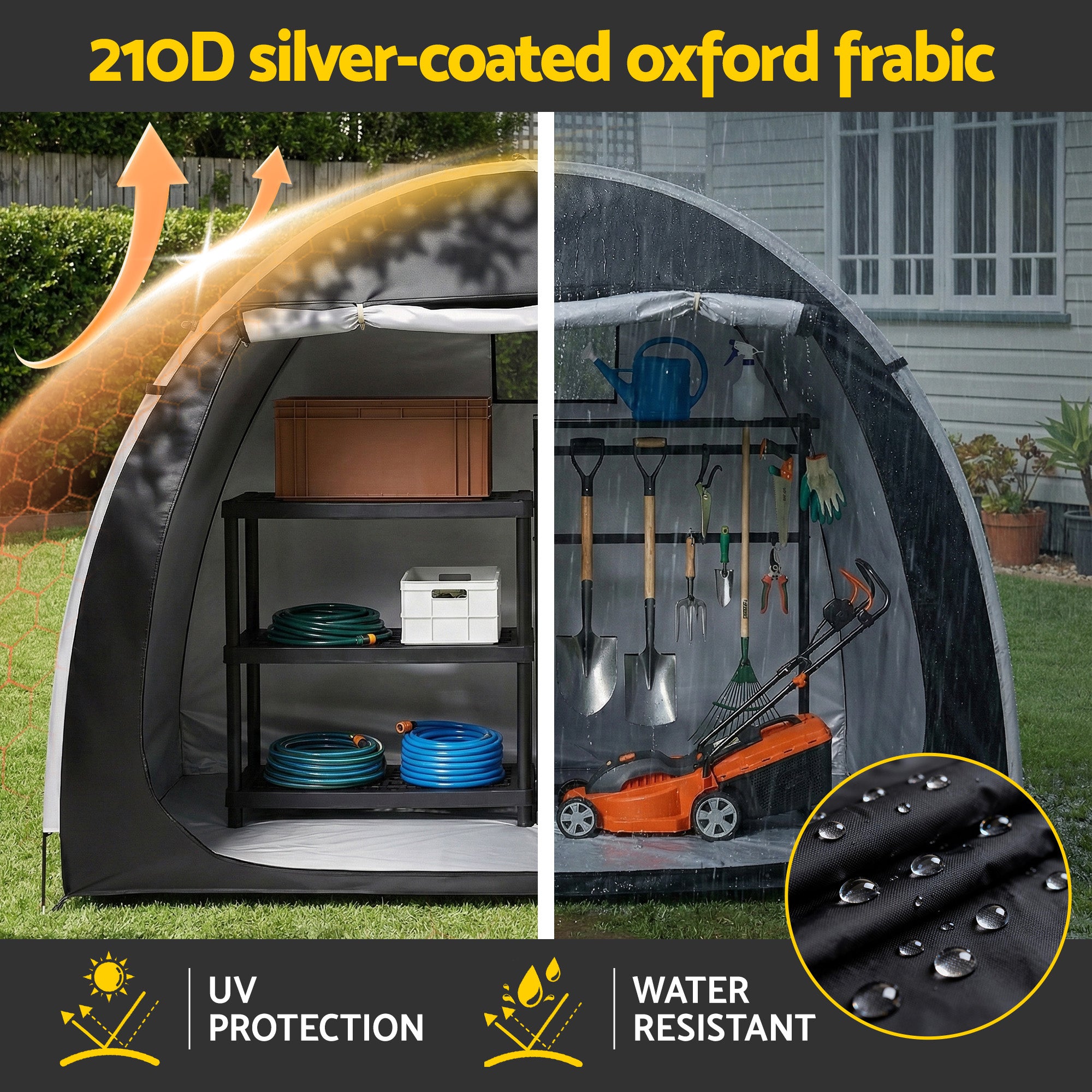 Giantz Bike Storage Tent Outdoor Waterproof UV Resistant Shelter w/ Ventilation - Free Delivery