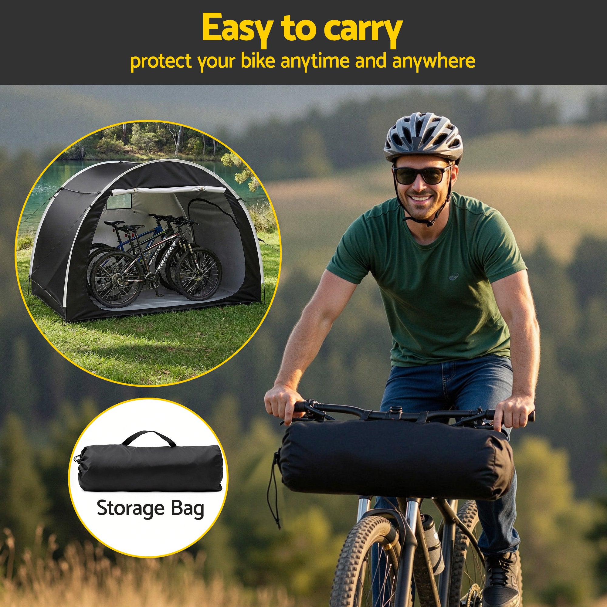 Giantz Bike Storage Tent Outdoor Waterproof UV Resistant Shelter w/ Ventilation - Free Delivery