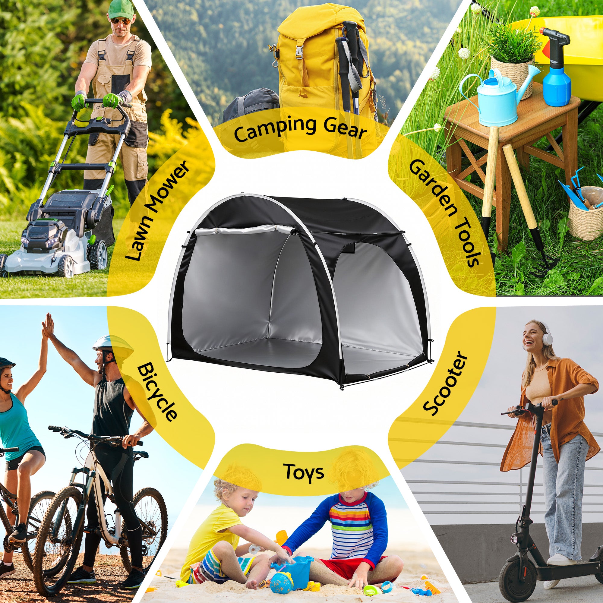 Giantz Bike Storage Tent Outdoor Waterproof UV Resistant Shelter w/ Ventilation - Free Delivery