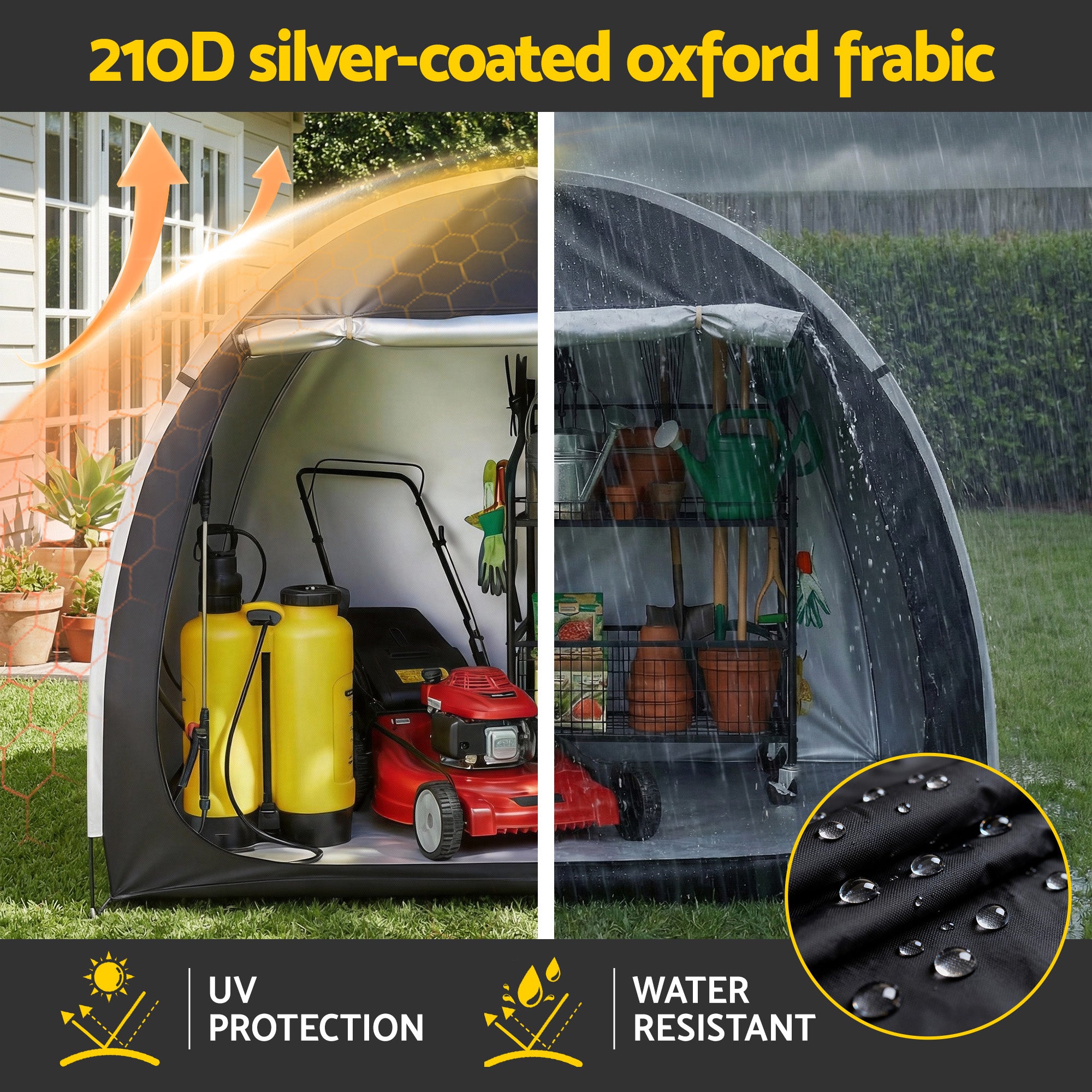 Giantz Bike Storage Tent Waterproof Outdoor UV Protection Shelter w/ Large Space - Free Delivery