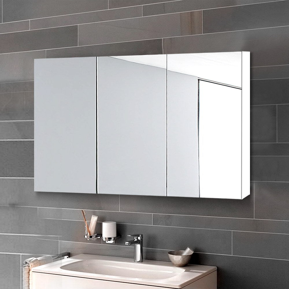 Cefito Bathroom Vanity Mirror with Storage Cabinet - White 900 x 720mm