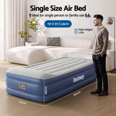Bestway Air Mattress Inflatable Bed 46cm Airbed Single Blue