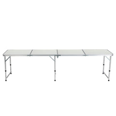 Weisshorn Folding Camping Table 240CM Portable Outdoor Picnic BBQ Aluminium Desk