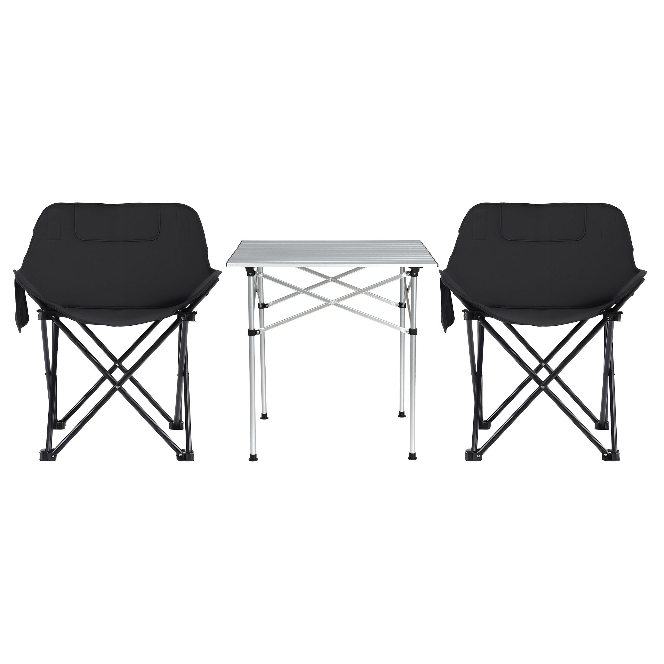 Weisshorn 3pc Camping Table Chair Set Outdoor Folding Aluminium Portable Picnic