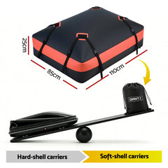 Giantz Roof Top Cargo Bag Waterproof Car Luggage Carrier 15 Cubic Ft Universal - Free Delivery