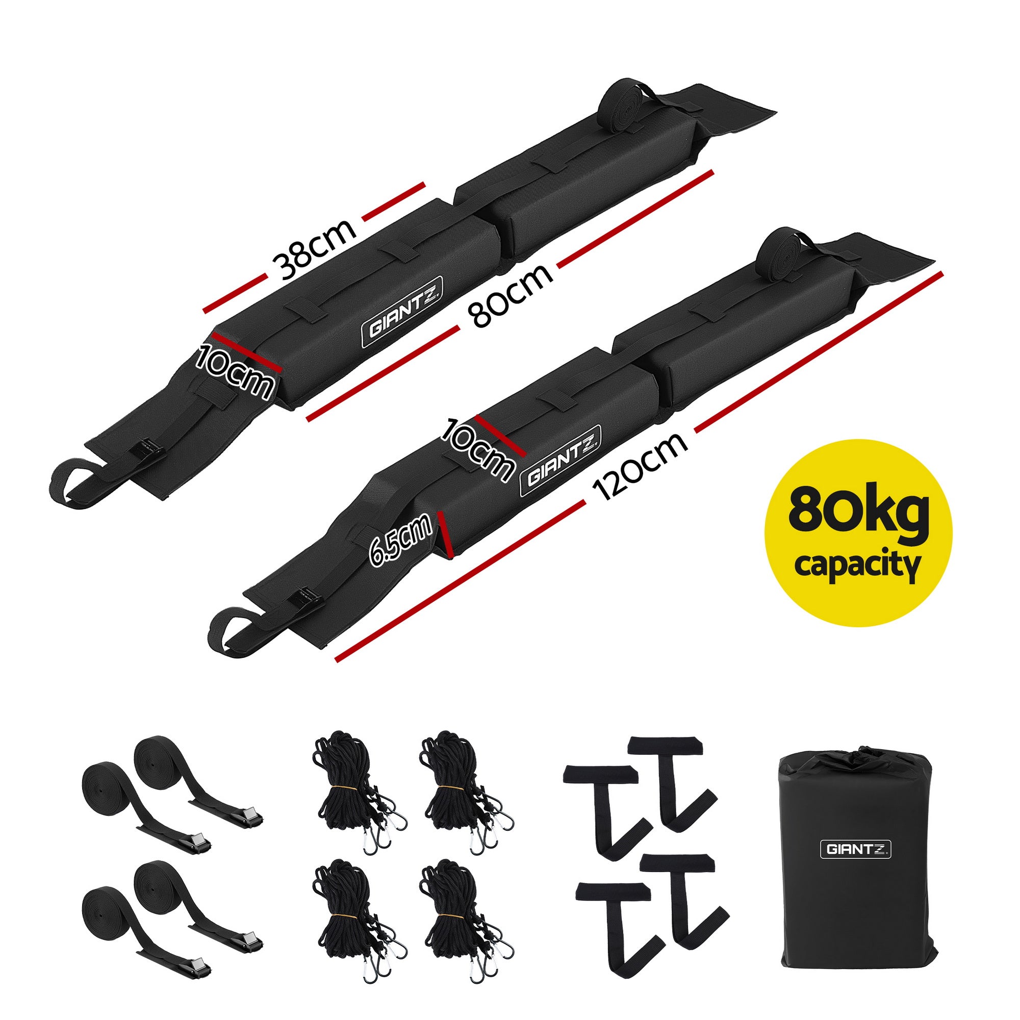 Giantz Kayak Roof Rack Car, Universal Soft Free Delivery
