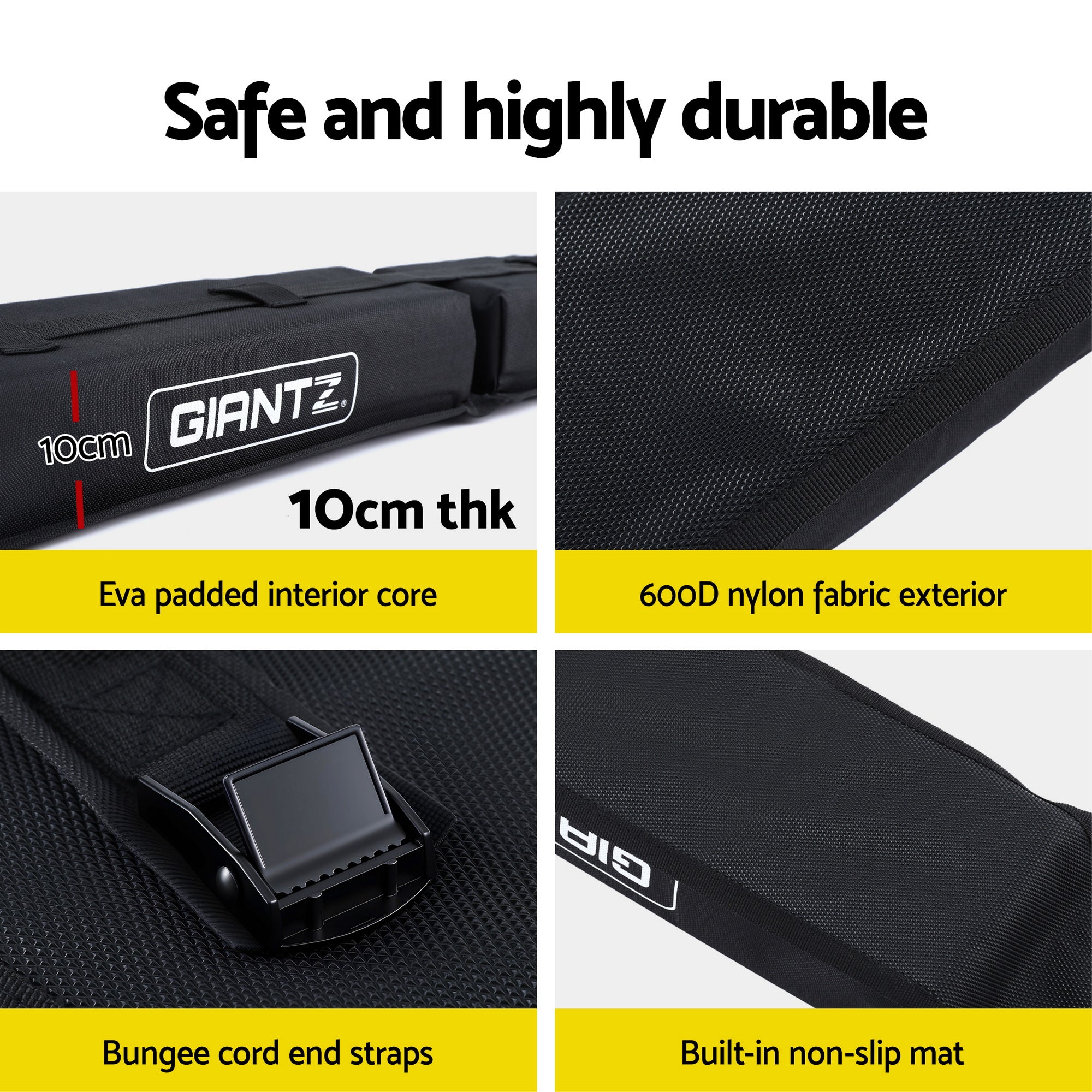 Giantz Kayak Roof Rack Car, Universal Soft Free Delivery