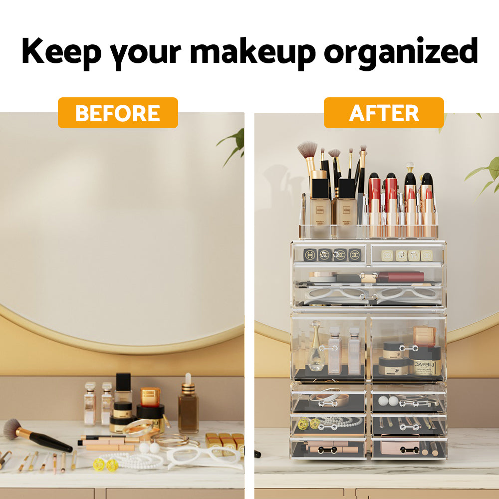 Embellir Makeup Organizer Acrylic Cosmetic Organizer Storage Box Jewellery