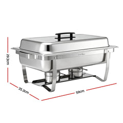 5-Star Chef Chafing Dish 9L 1-Pan Buffet Warmer Food Warmer Catering Server